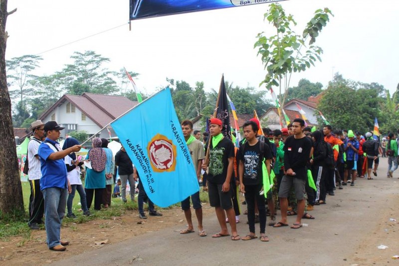 Karang Taruna Karanggude ,Karanglewas,Gelar Lomba Lintas Alam