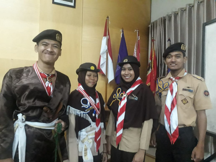 Agung dan Vika Pimpin Pramuka Universtas Muhammadyah Purwokerto